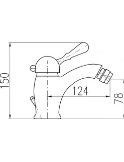 Rav Mitigeur bidet LABE avec siphon en laiton bronze