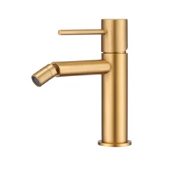 Imex Products Mitigeur bidet monocommande en laiton finition or brosse avec cartouche ceramique