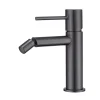 Imex Products Mitigeur bidet monocommande en laiton noir gun metal avec cartouche ceramique et flexibles