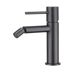 Imex Products Mitigeur bidet monocommande en laiton noir gun metal avec cartouche ceramique et flexibles