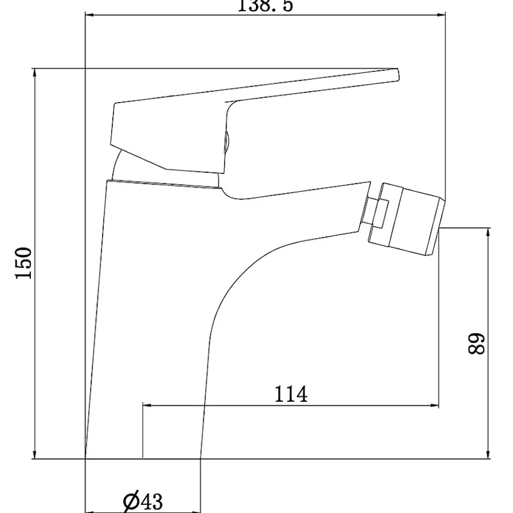 Robinet De Bidet|Essebagno Mitigeur bidet noir Full