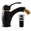 Rav Mitigeur bidet ou WC encastrable SEINA avec douchette en laiton noir mat
