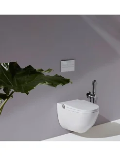 Rav Mitigeur bidet ou WC encastrable SEINA avec douchette en laiton noir mat