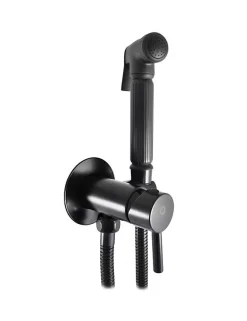 Rav Mitigeur bidet ou WC encastrable SEINA avec douchette en laiton noir mat