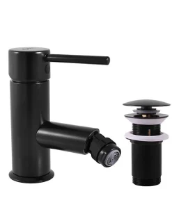 Robinet De Bidet|Rav Mitigeur bidet SEINA avec bonde en laiton noir