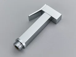 Robinet De Bidet|Signature Mitigeur Chrome Encastré pour WC - Douchette Ergonomique, Résistante à la Corrosion, Installation Murale Discrète en Laiton.