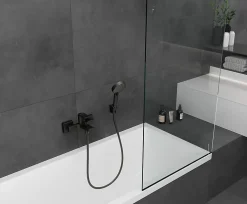 Robinet De Baignoire|Hansgrohe Mitigeur de baignoire mécanique Vernis Shape noir mat