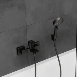 Robinet De Baignoire|Hansgrohe Mitigeur de baignoire mécanique Vernis Shape noir mat