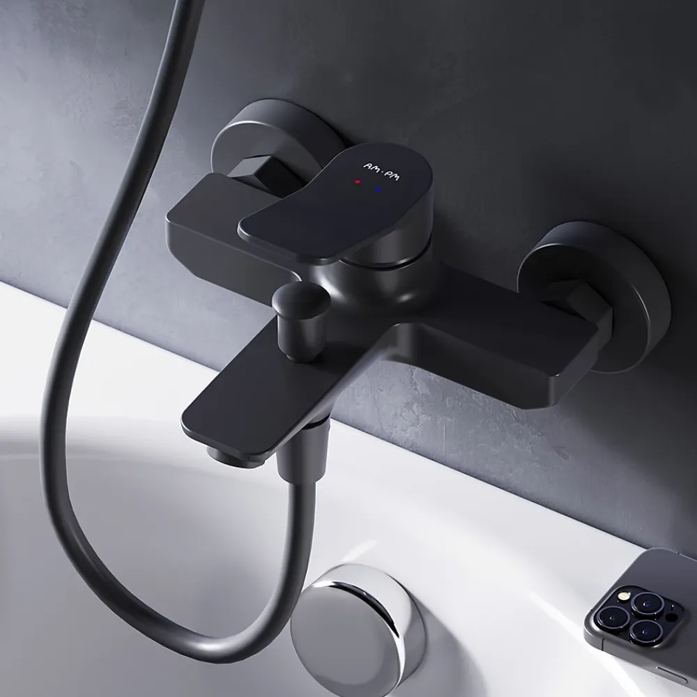 Robinet De Baignoire|Am.Pm Europe Mitigeur de baignoire mécanique Robinet de baignoire, mitigeur salle de bain, Noir, FXA10022 X-Joy AM.PM