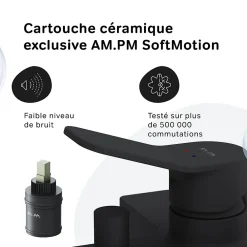 Robinet De Baignoire|Am.Pm Europe Mitigeur de baignoire mécanique Robinet de baignoire, mitigeur salle de bain, Noir, FXA10022 X-Joy AM.PM