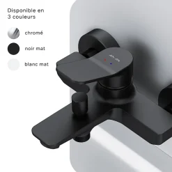 Robinet De Baignoire|Am.Pm Europe Mitigeur de baignoire mécanique Robinet de baignoire, mitigeur salle de bain, Noir, FXA10022 X-Joy AM.PM