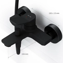 Robinet De Baignoire|Am.Pm Europe Mitigeur de baignoire mécanique Robinet de baignoire, mitigeur salle de bain, Noir, FXA10022 X-Joy AM.PM