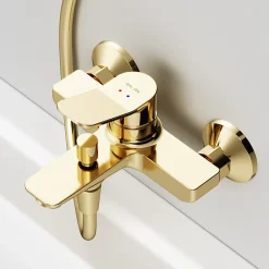Robinet De Baignoire|Am.Pm Europe Mitigeur de baignoire mécanique Robinet de baignoire, mitigeur salle de bain, Doré, FXA10099 X-Joy AM.PM