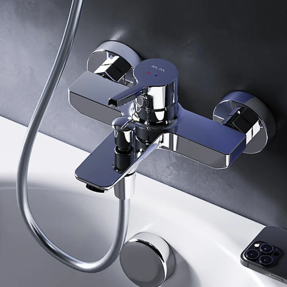 Robinet De Baignoire|Am.Pm Europe Mitigeur de baignoire mécanique Robinet de baignoire, mitigeur salle de bain Chromé, FXB10000 X-Joy S AM.PM