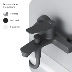 Robinet De Baignoire|Am.Pm Europe Mitigeur de baignoire mécanique Robinet de baignoire, mitigeur salle de bain, Noir, FTA10022 Hit AM.PM