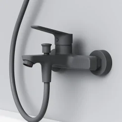 Robinet De Baignoire|Am.Pm Europe Mitigeur de baignoire mécanique Robinet de baignoire, mitigeur salle de bain, Noir, FTA10022 Hit AM.PM