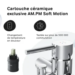 Robinet De Baignoire|Am.Pm Europe Mitigeur de baignoire mécanique Robinet de baignoire, mitigeur salle de bain, Chromé, FPA10000 Spike AM.PM