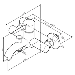 Robinet De Baignoire|Am.Pm Europe Mitigeur de baignoire mécanique Robinet de baignoire, mitigeur salle de bain, Chromé, FPA10000 Spike AM.PM