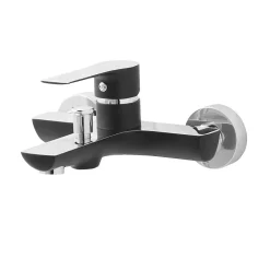 Robinet De Baignoire|GoodHome Mitigeur de baignoire noir Wicie
