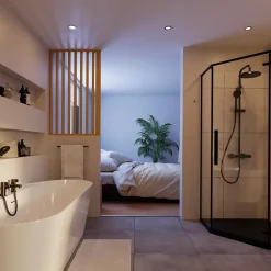 Robinet De Baignoire|GoodHome Mitigeur de baignoire noir avec douchette Cavally