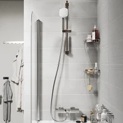GoodHome Mitigeur de baignoire thermostatique chromé Teesta