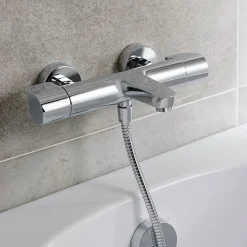 Robinet De Baignoire|GoodHome Mitigeur de baignoire thermostatique Cavally