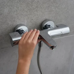 Robinet De Baignoire|GoodHome Mitigeur de baignoire thermostatique Cavally