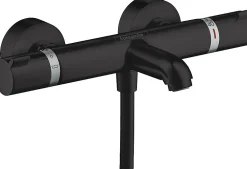 Hansgrohe Mitigeur de baignoire thermostatique noir Ecostat