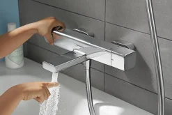 Hansgrohe Mitigeur de baignoire thermostatique chromé Ecostat E