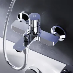 Am.Pm Europe Mitigeur de baignoire TouchReel, Robinet de baignoire, mitigeur salle de bain, Chromé, FXT10500 X-Joy AM.PM