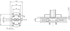Robinet De Baignoire|Bernstein Mitigeur de bain sur pied, Robinet mélangeur design sur pied pour baignoire - NT7752 - Chrome
