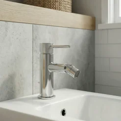 GoodHome Mitigeur de bidet monotrou avec mousseur orientable, chrome, Owens