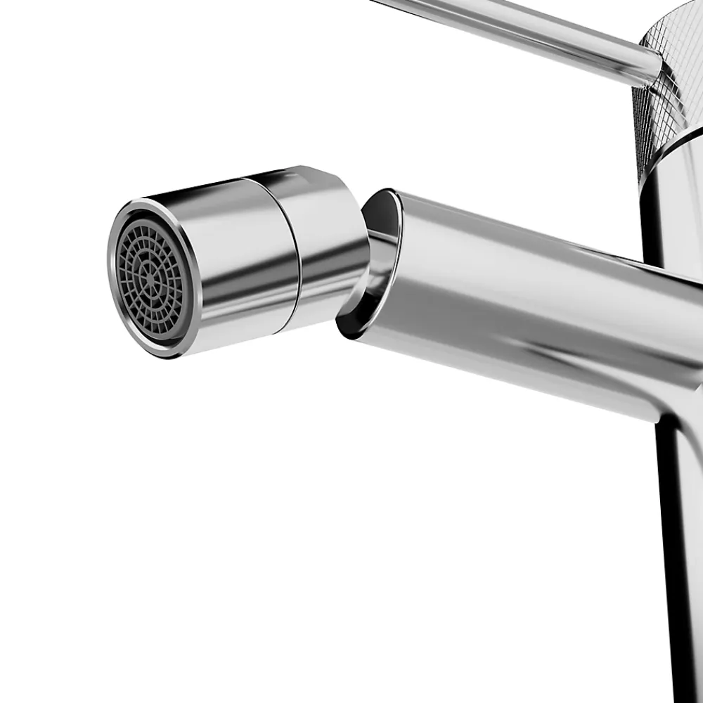 GoodHome Mitigeur de bidet monotrou avec mousseur orientable, chrome, Owens