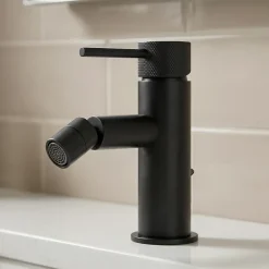 Robinet De Bidet|GoodHome Mitigeur de bidet monotrou avec mousseur orientable, noir mat, Owens