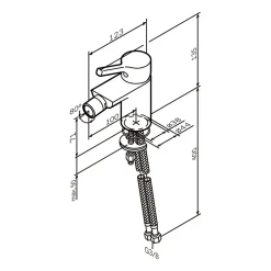 Robinet De Bidet|Am.Pm Europe Mitigeur de bidet Robinet de Bidet Chromé, taille S, FXB83100 X-Joy S AM.PM