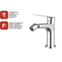 Robinet De Bidet|Poalgi Mitigeur de bidet SKY BATH chromé série GLORY