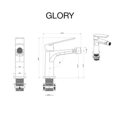 Robinet De Bidet|Poalgi Mitigeur de bidet SKY BATH chromé série GLORY