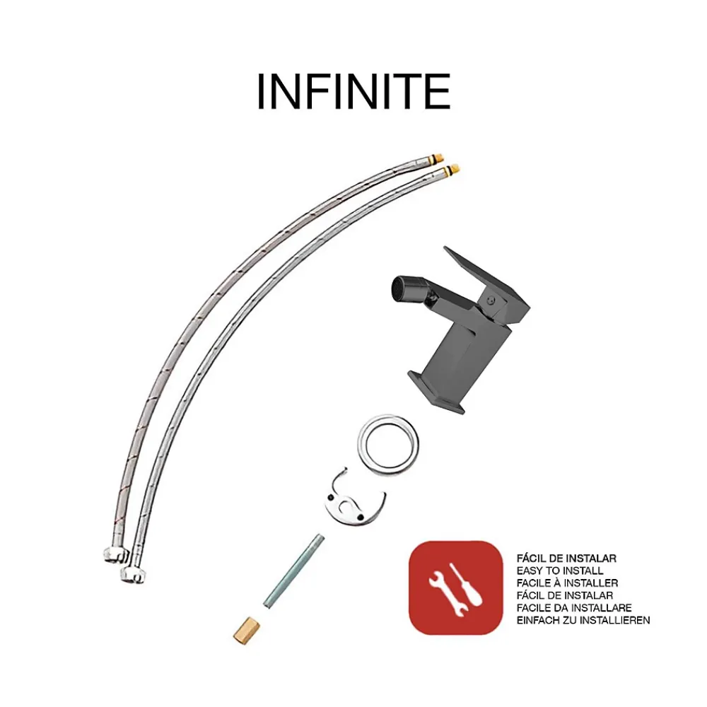 Poalgi Mitigeur de bidet SKY BATH noir cristal PVD série INFINITE