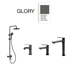 Robinet De Bidet|Poalgi Mitigeur de bidet SKY BATH noir cristal PVD série GLORY