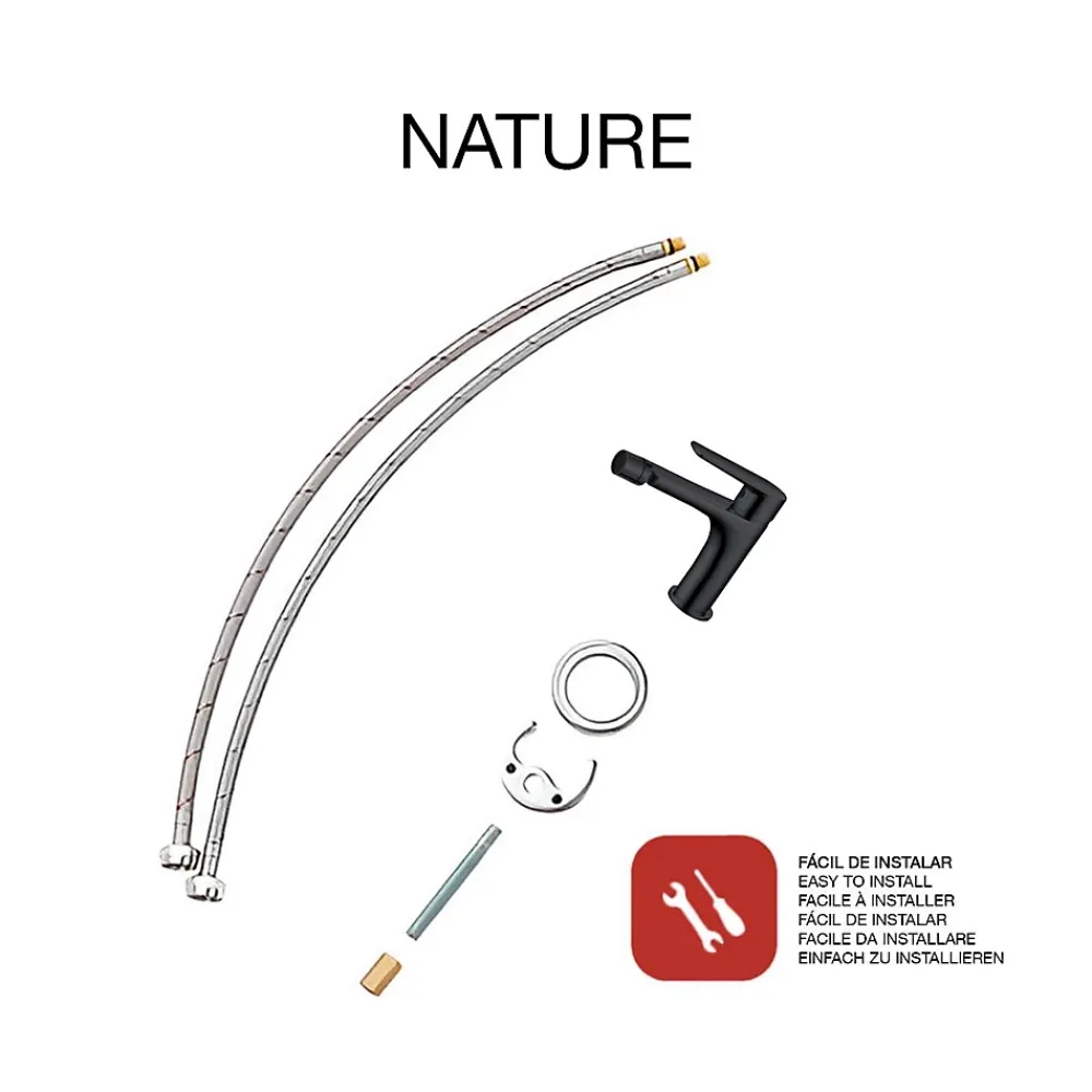 Poalgi Mitigeur de bidet SKY BATH noir mat série NATURE