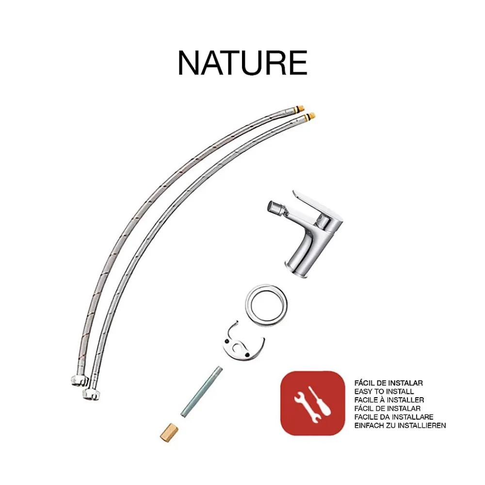 Robinet De Bidet|Poalgi Mitigeur de bidet SKY BATH chromé série NATURE