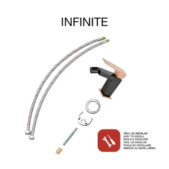 Poalgi Mitigeur de bidet SKY BATH noir cristal et or rose PVD série INFINITE