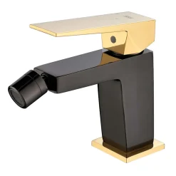 Poalgi Mitigeur de bidet SKY BATH noir cristal et or PVD série INFINITE
