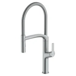 Evier Et Robinet De Buanderie|GoodHome Mitigeur de cuisine avec douchette effet inox Arbane