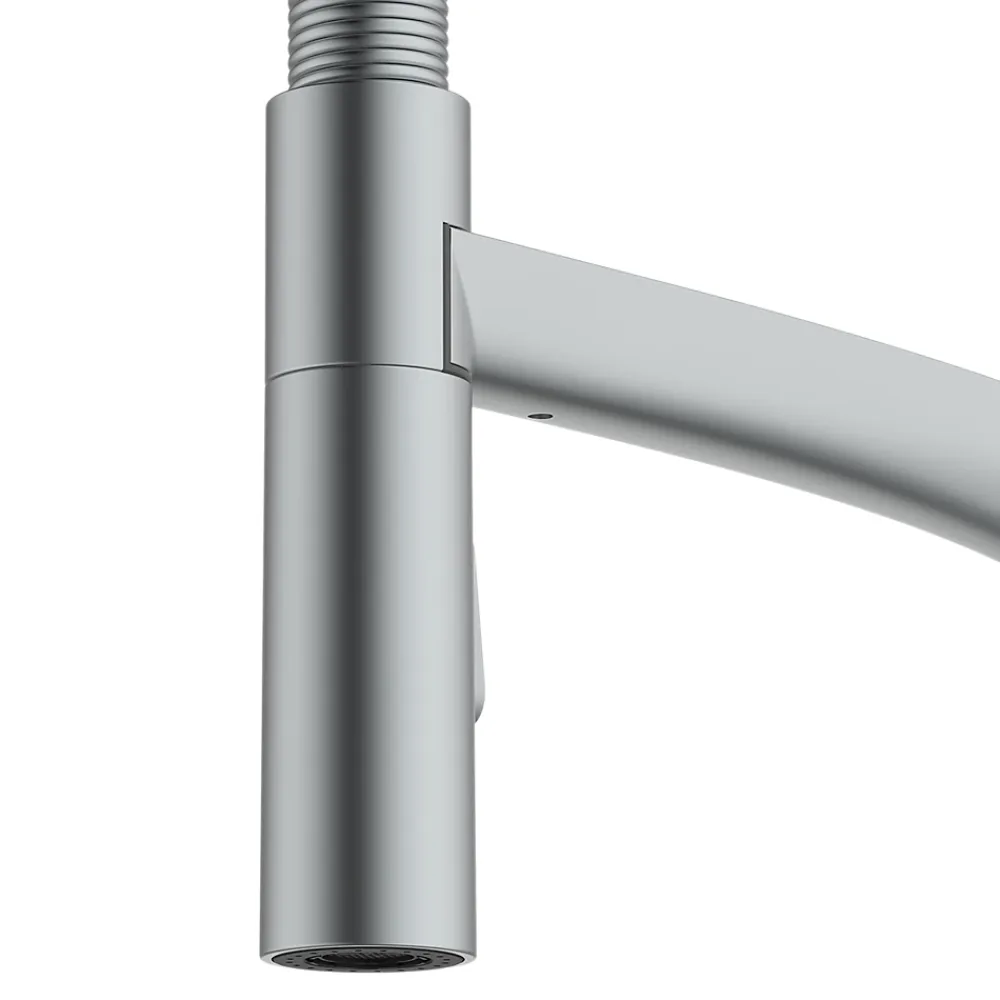Evier Et Robinet De Buanderie|GoodHome Mitigeur de cuisine avec douchette effet inox Arbane