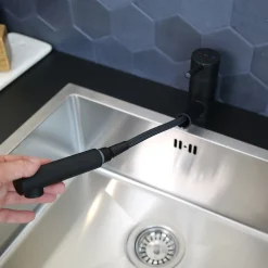Evier Et Robinet De Buanderie|Essebagno Mitigeur de cuisine avec douchette noir Tubic
