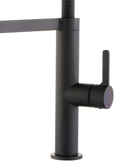 GoodHome Mitigeur de cuisine avec douchette noir mat Kamut