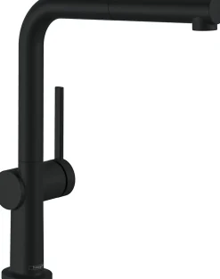 Evier Et Robinet De Buanderie|Hansgrohe Mitigeur de cuisine avec douchette noir mat Talis M 54 bec droit