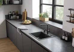 Evier Et Robinet De Buanderie|Hansgrohe Mitigeur de cuisine avec douchette noir mat Talis M 54 bec droit