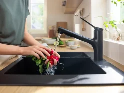 Hansgrohe Mitigeur de cuisine avec douchette noir mat Zesis M33 H. 219mm